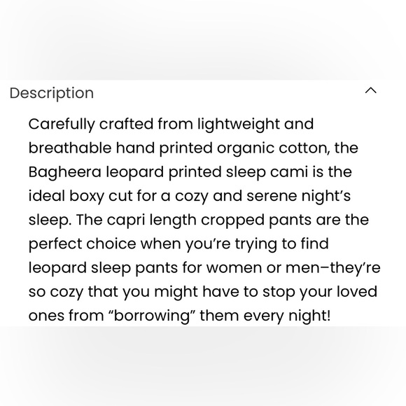 Printfresh Organic Cotton Cami & Cropped Bottom PJs - Hot Pink Bagheera - Sz L - Picture 9 of 9